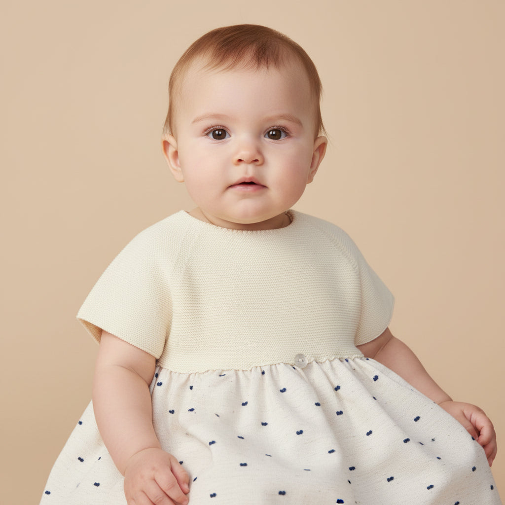 Abito plumetis a maniche corte | PLACE IN THE SUN