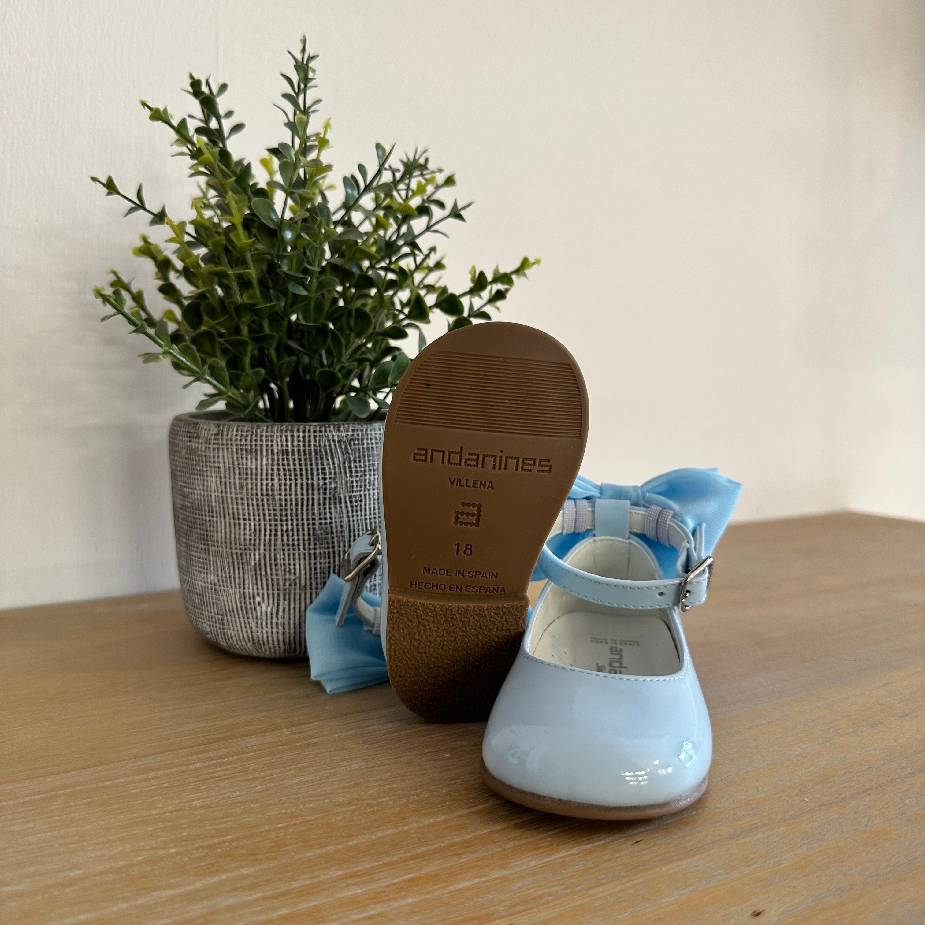 ANDANINES Ballerine Eleganti con fiocco dietro Azzurre e plantare anatomico - Be Brave Boutique