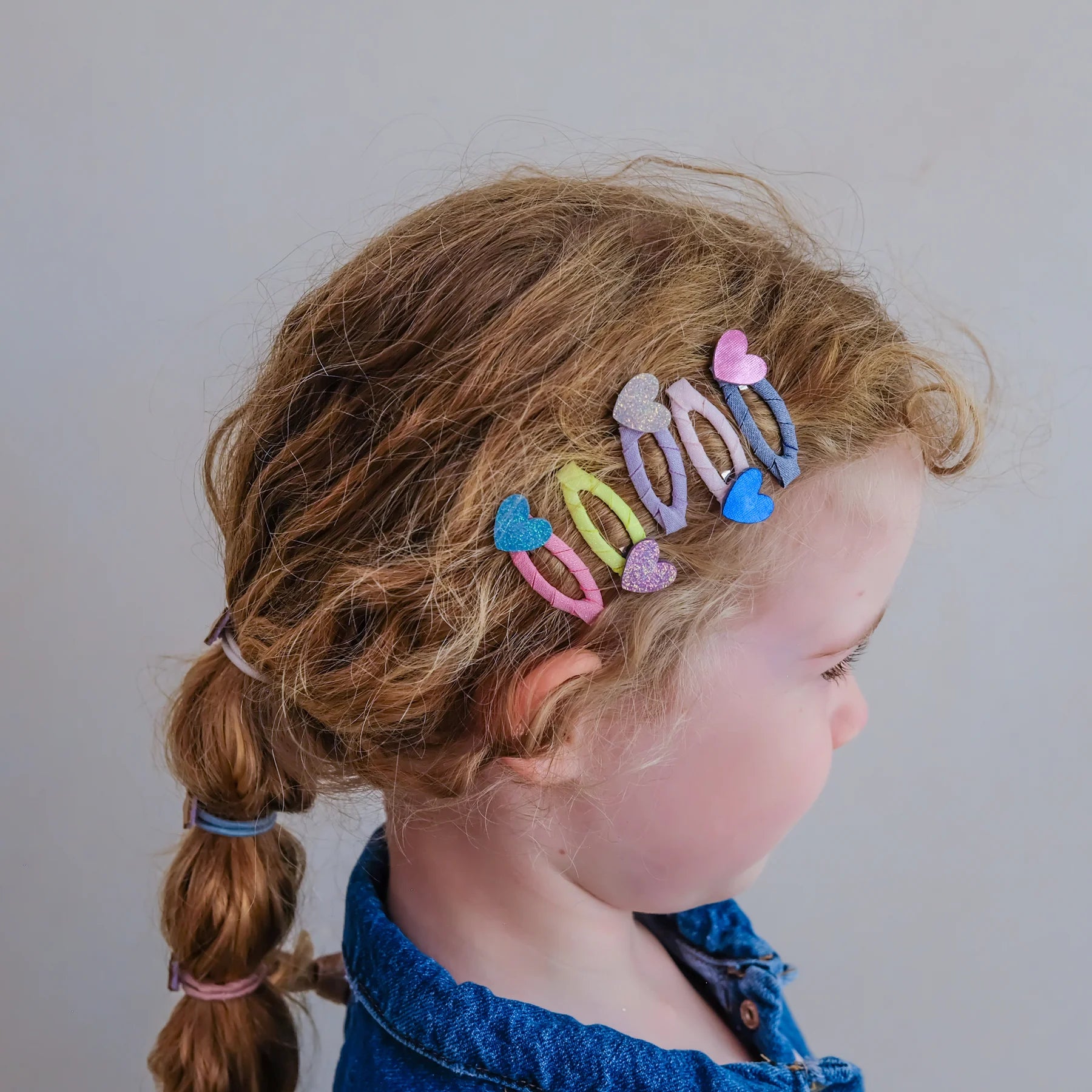 Mini mollette per capelli a forma di cuore felice