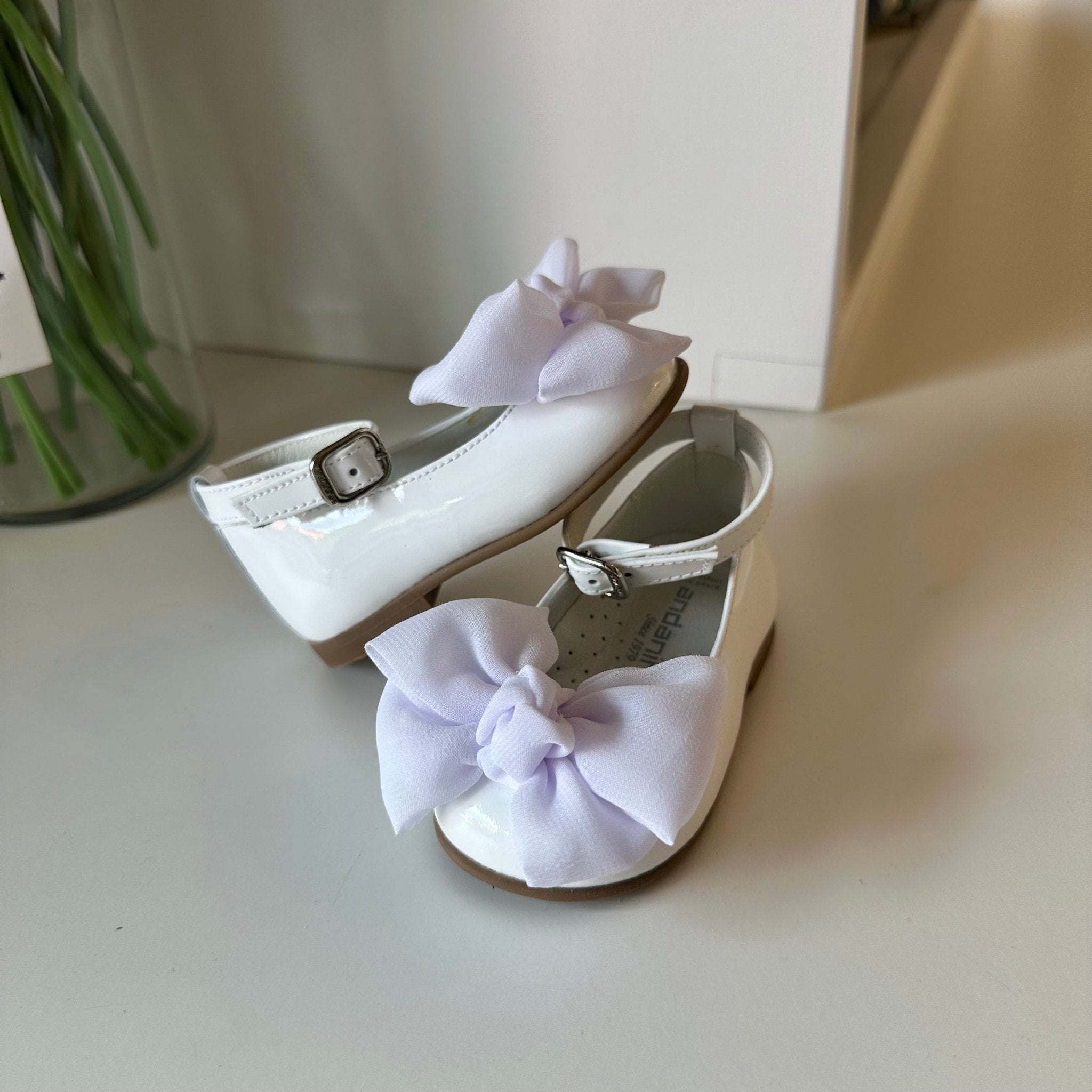 ANDANINES Ballerine Bianco eleganti con fiocco e plantare anatomico - Be Brave Boutique