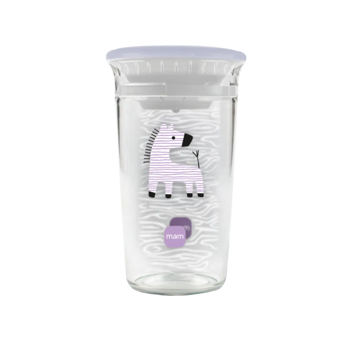 MAM Easy to Drink Cup 8+m Zebra tazza per bambini con valvola anti goccia