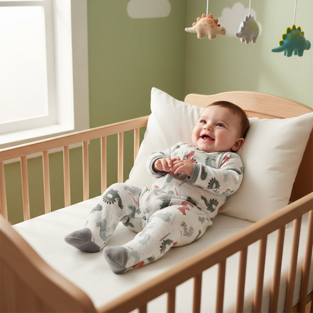 Tutina Neonato in Ciniglia Grigia con Fantasia Dinosauri