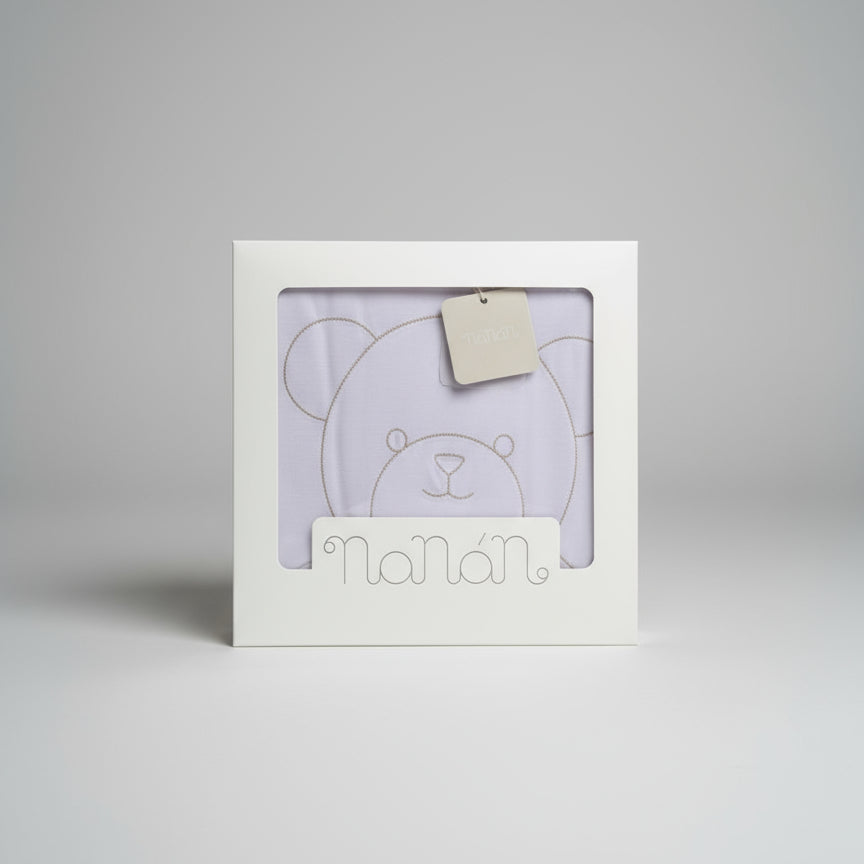 Copertina invernale Rosa Nanan con ricamo Orsetto