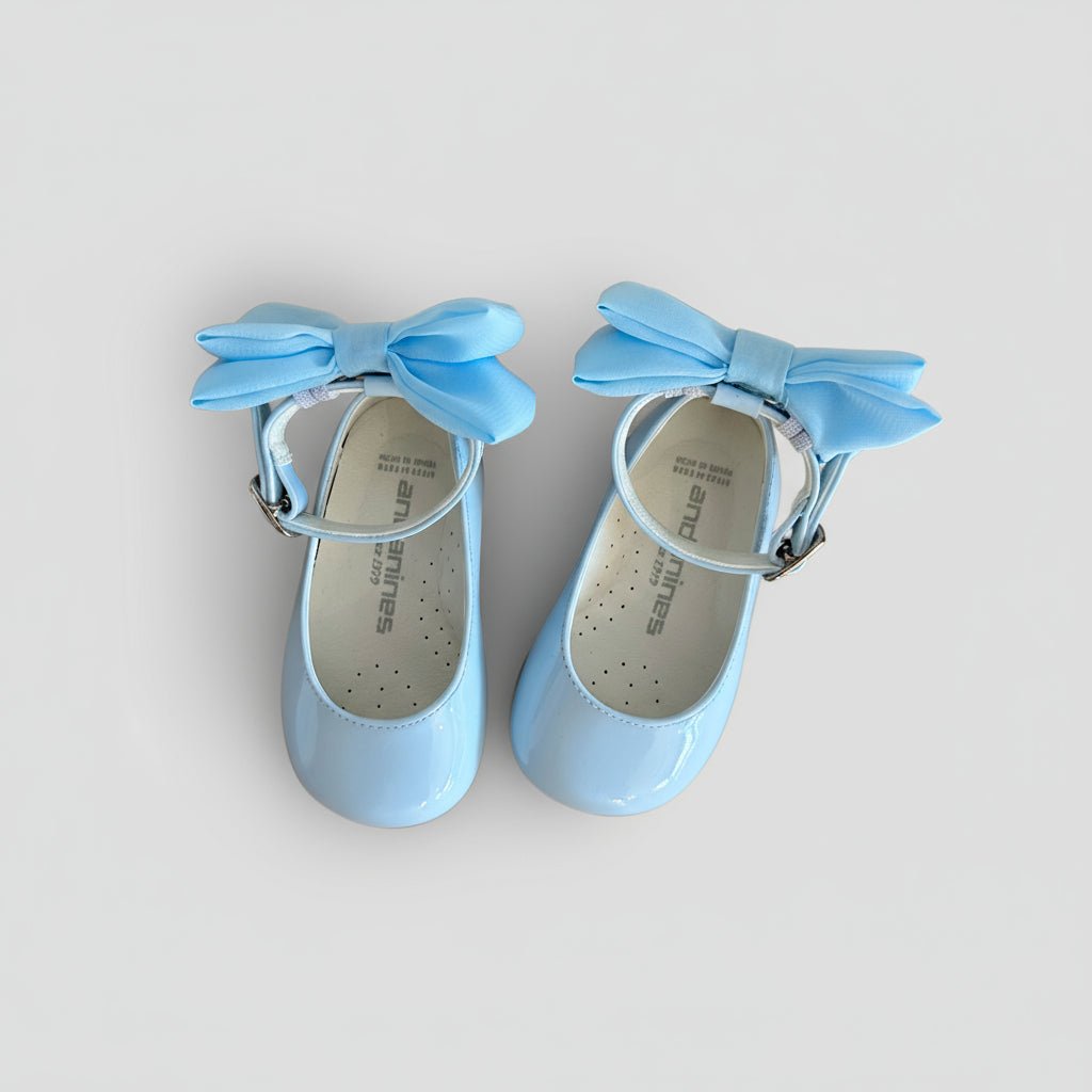ANDANINES Ballerine Eleganti con fiocco dietro Azzurre e plantare anatomico - Be Brave Boutique