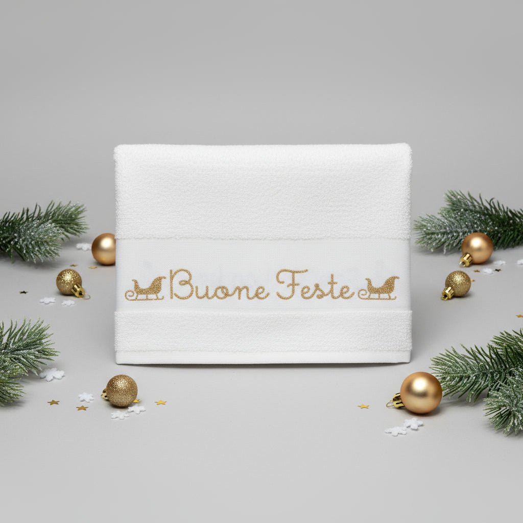 Asciugamani  Natalizio personalizzato idea regalo Natale - Be Brave Boutique