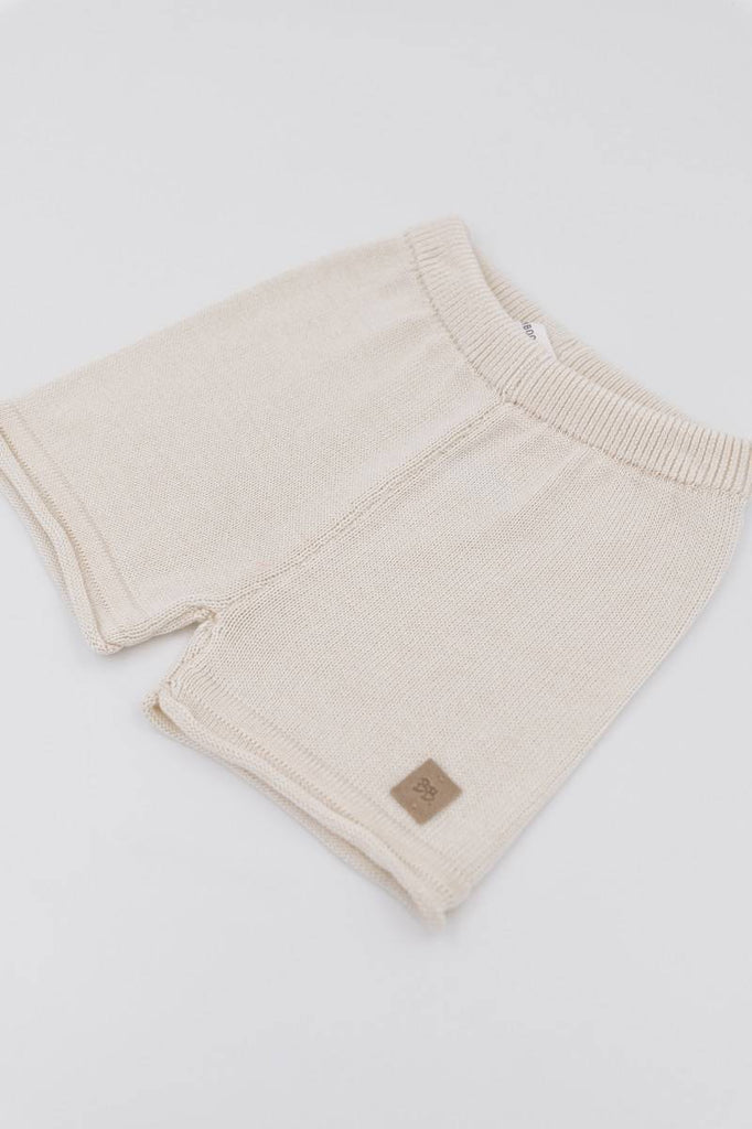 Pantalone Corto Knitted - BIANCO 01 - Be Brave Boutique