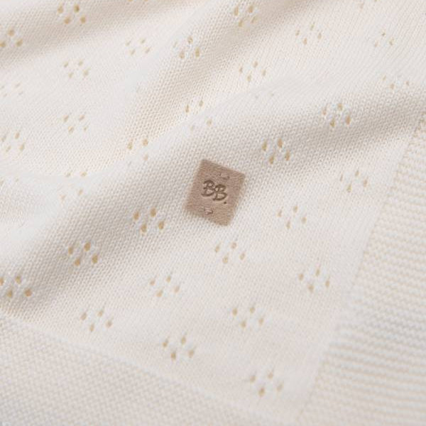 Copertina Traforata Knitted - BIANCO 01 - Be Brave Boutique