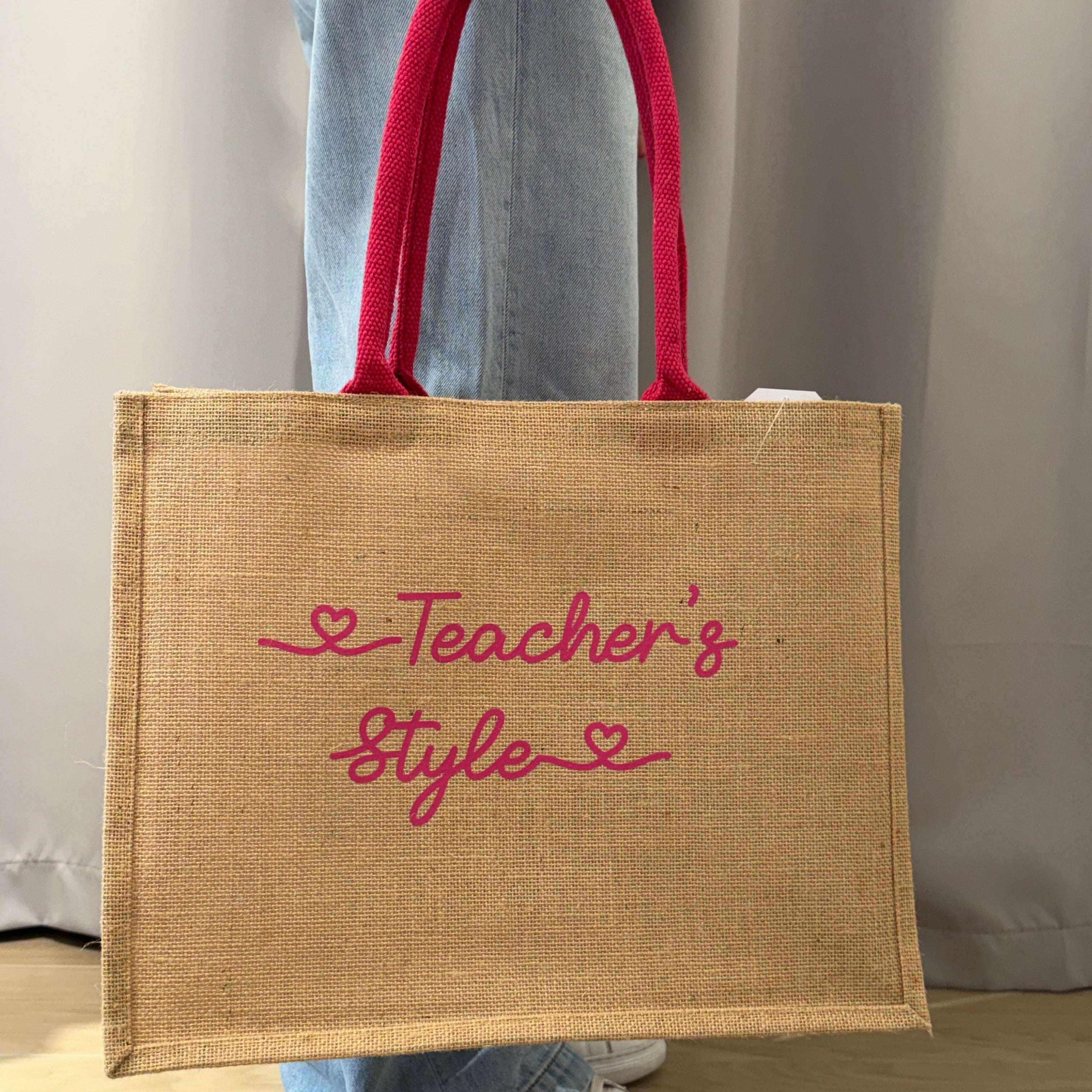 Borsa Maestra Personalizzata in Juta – Idea Regalo Fine Anno Insegnanti