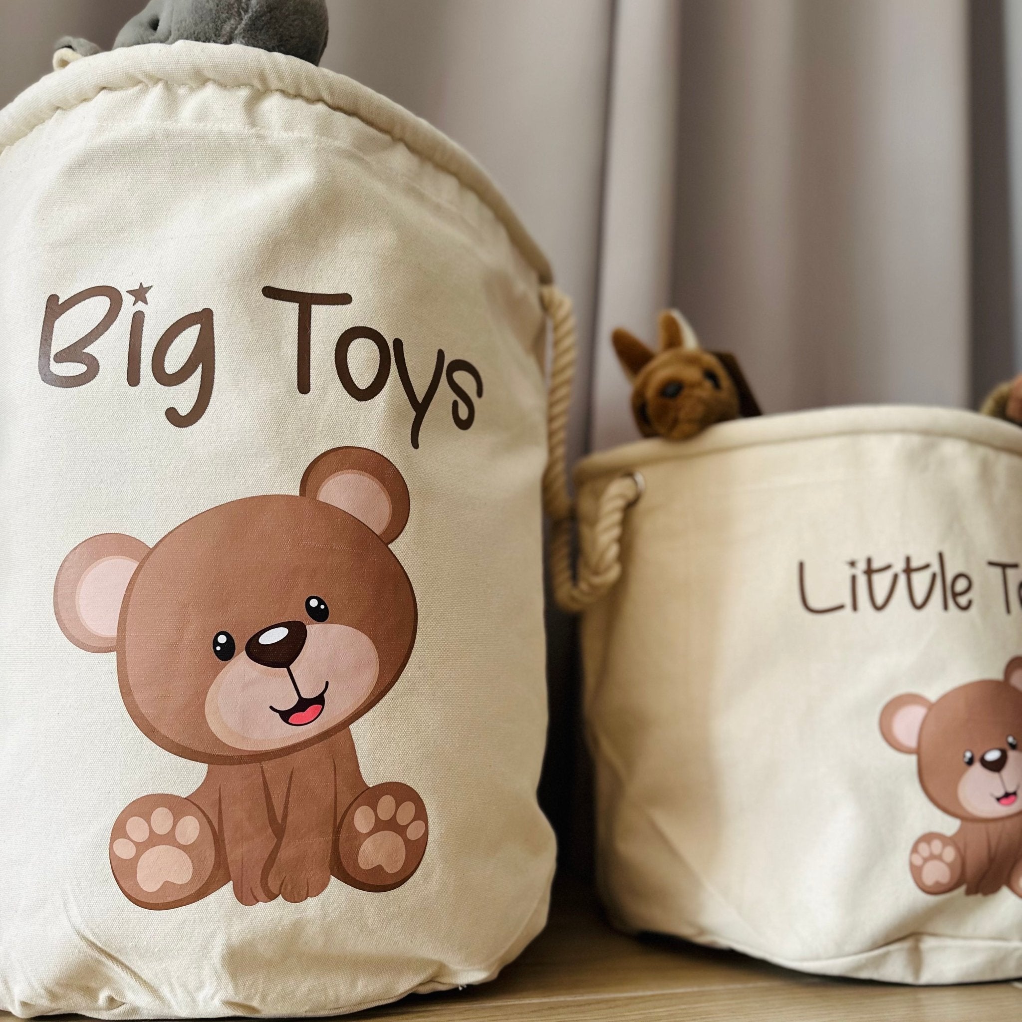 Cesta Porta giochi personalizzabile Orsetto - Be Brave Boutique