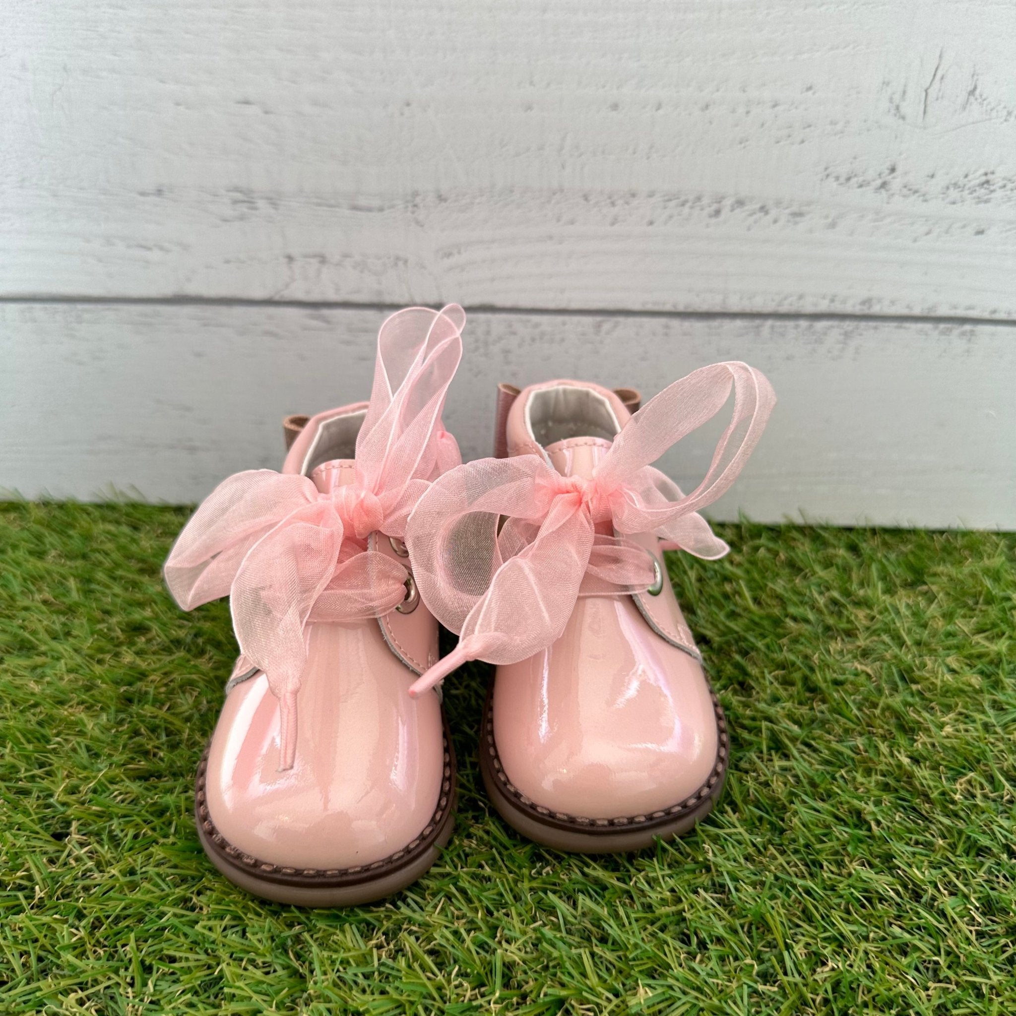 ANDANINES stivaletto in pelle  Rosa Lucido con  plantare anatomico - Be Brave Boutique