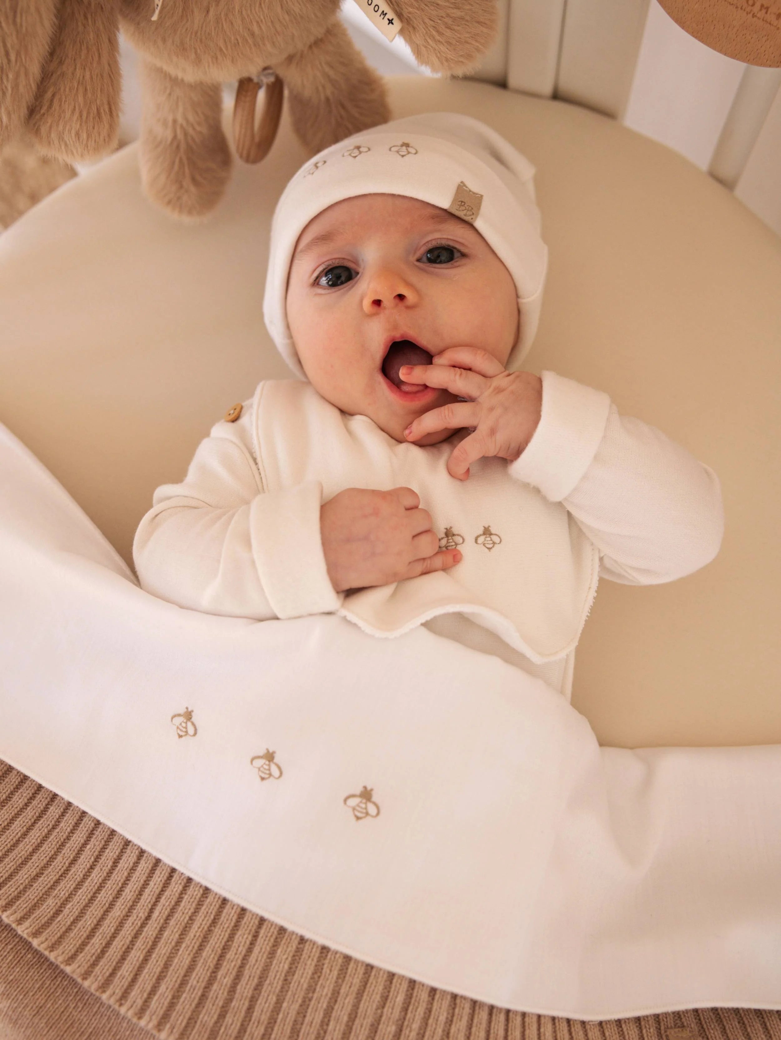 Lenzuolino Bees - Bianco 01