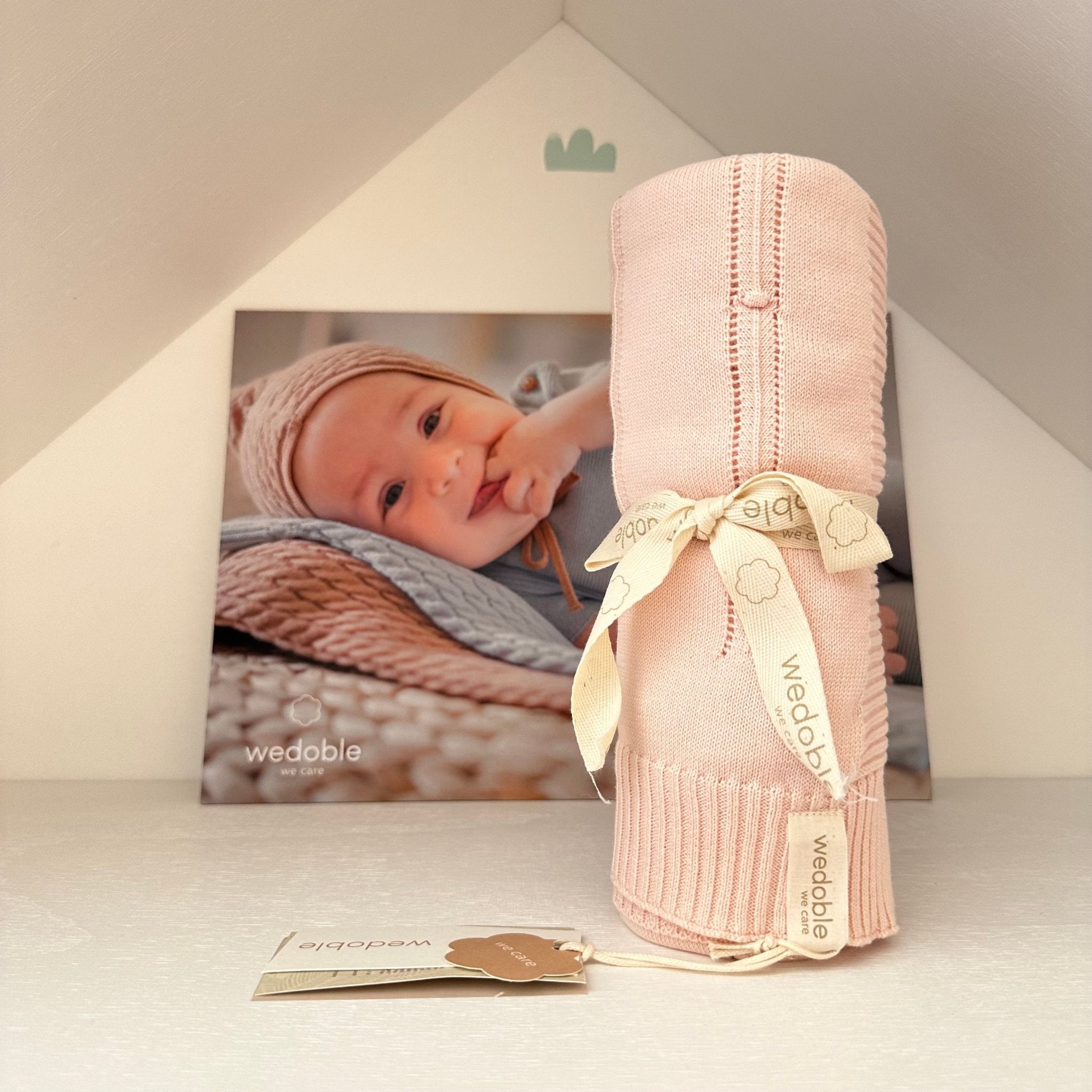 Copertina in cotone organico Soft Touch Rosa - Be Brave Boutique