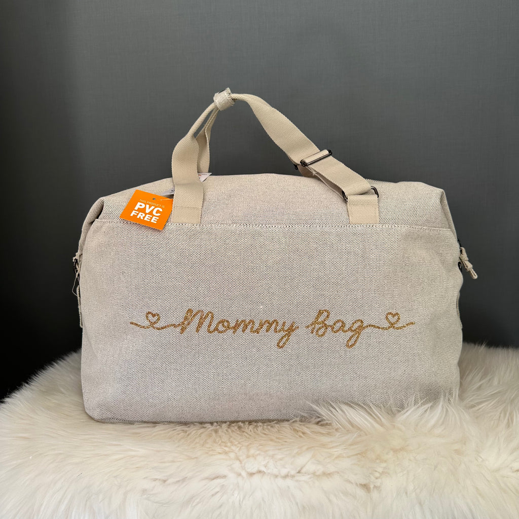 Borsone modello “Mommy” in polycotton grande e leggero stampa GLITTER - Be Brave Boutique