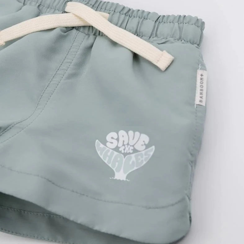 Shorts Bimbo UV50+ - LOGO SAFE THE WHALES 239 - Be Brave Boutique