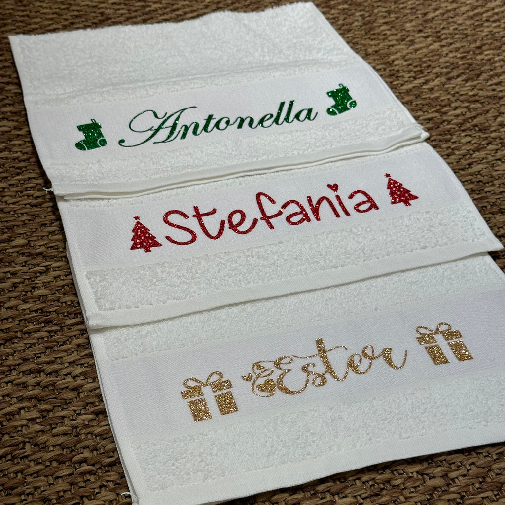 Asciugamani  Natalizio personalizzato idea regalo Natale - Be Brave Boutique