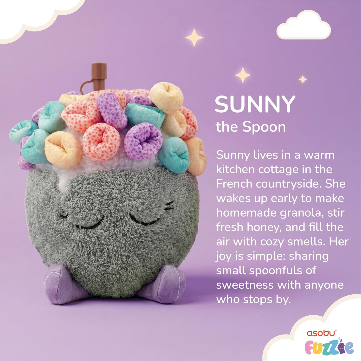 Borraccia Fuzzies Peluche Sunny The Spoonful 360 ml Asobu