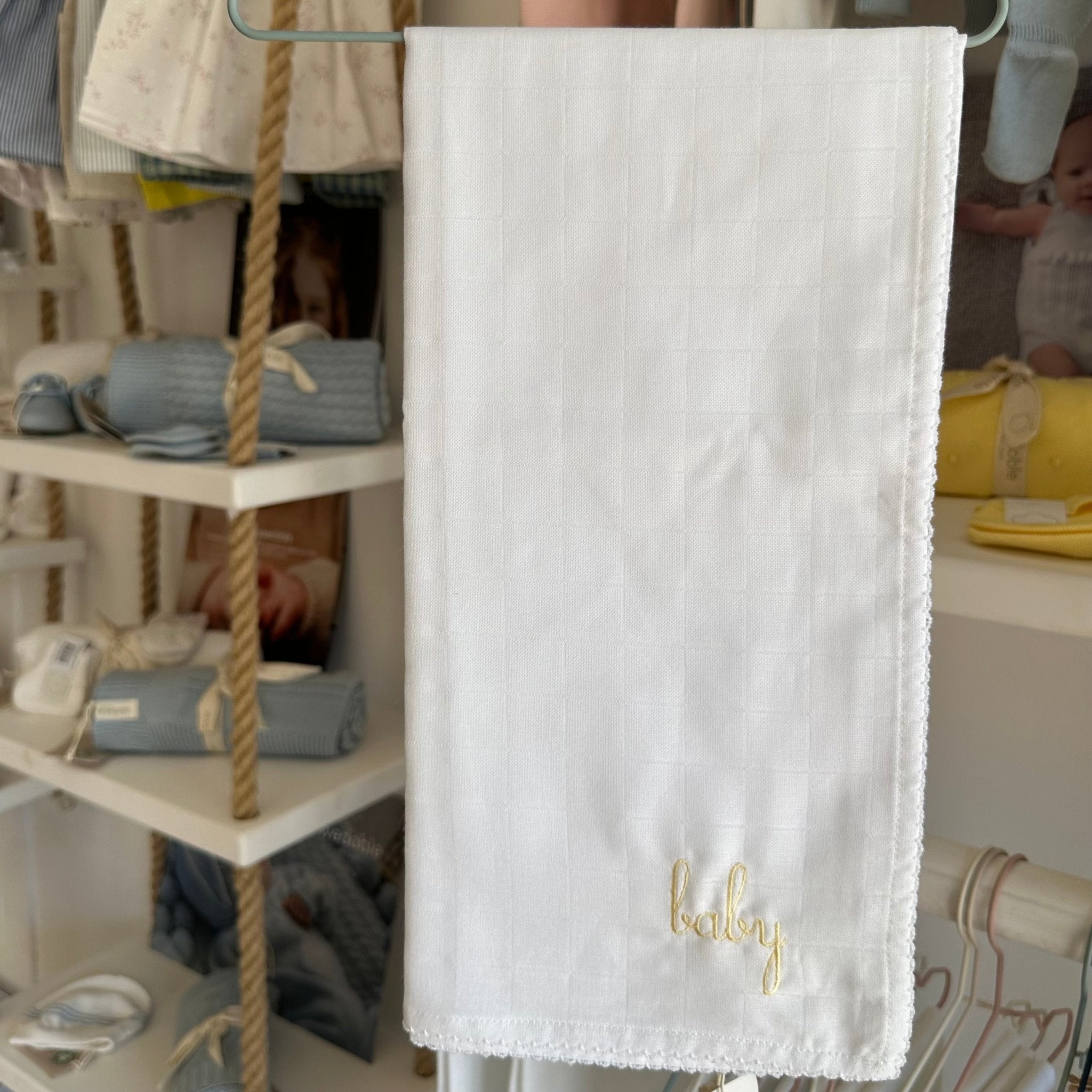 Wedoble Mussola in Cotone Ricamata Baby Giallo - Be Brave Boutique