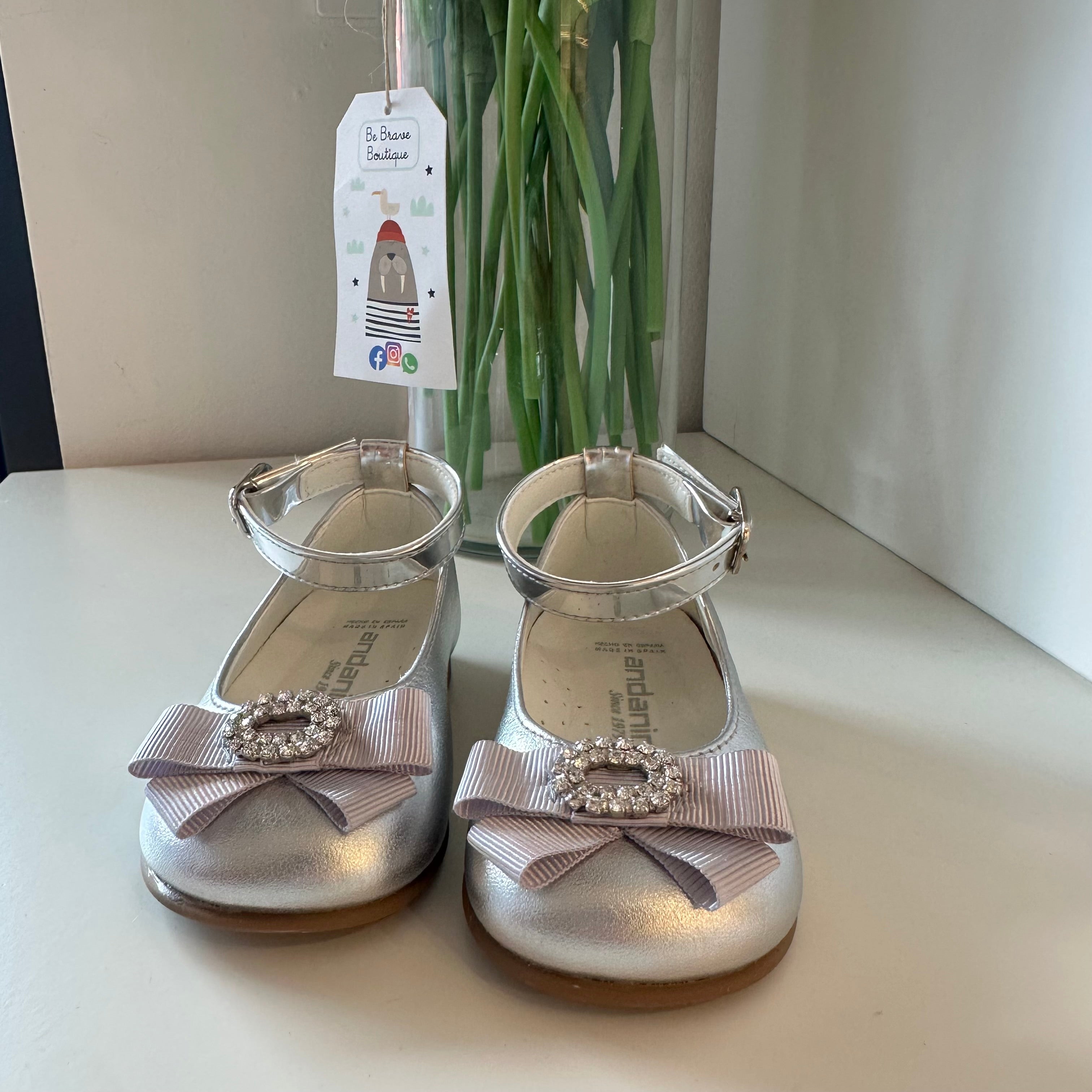 ANDANINES Ballerine eleganti  Argento con plantare anatomico - Be Brave Boutique