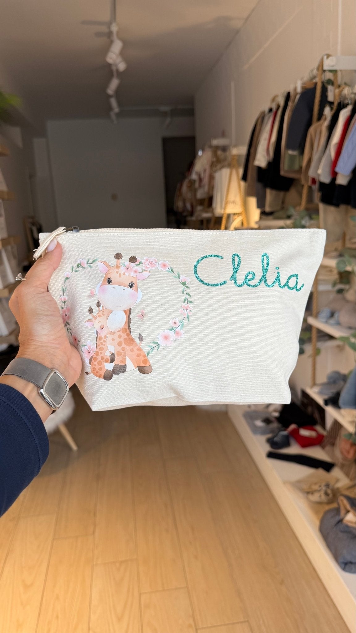 Mini Zaino in cotone e sacchetto cambi Giraffine - Be Brave Boutique