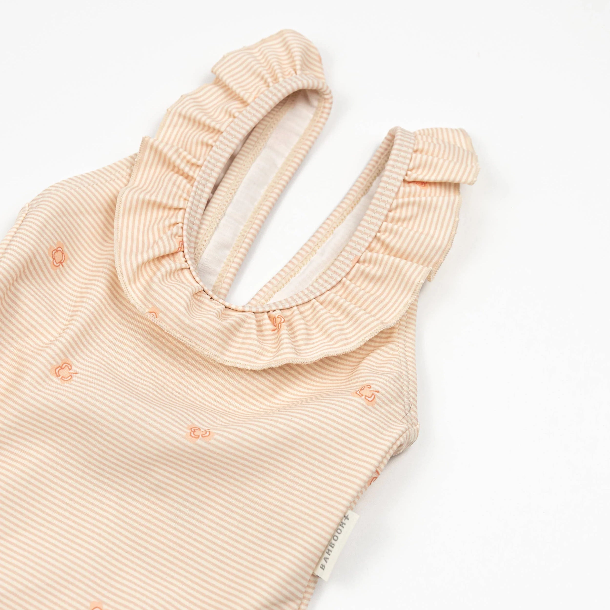Girl's beach romper - STRIPE AND LEAVES 433