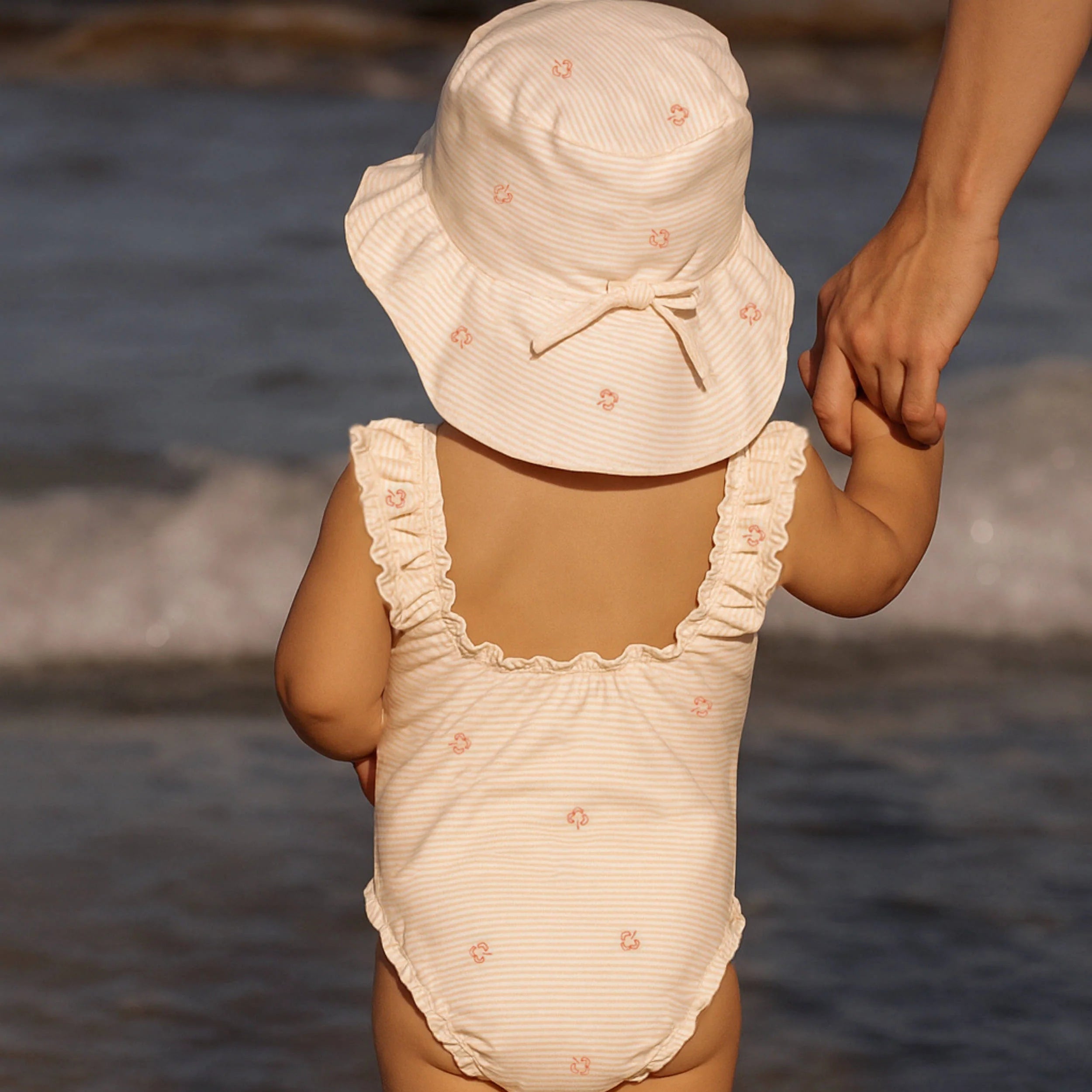Cappellino da mare UV50+ - STRIPE AND LEAVES 433