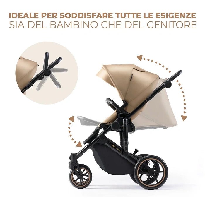 Passeggino Trio PRIME 2 Kinderkraft Beige IN ARRIVO - Be Brave Boutique