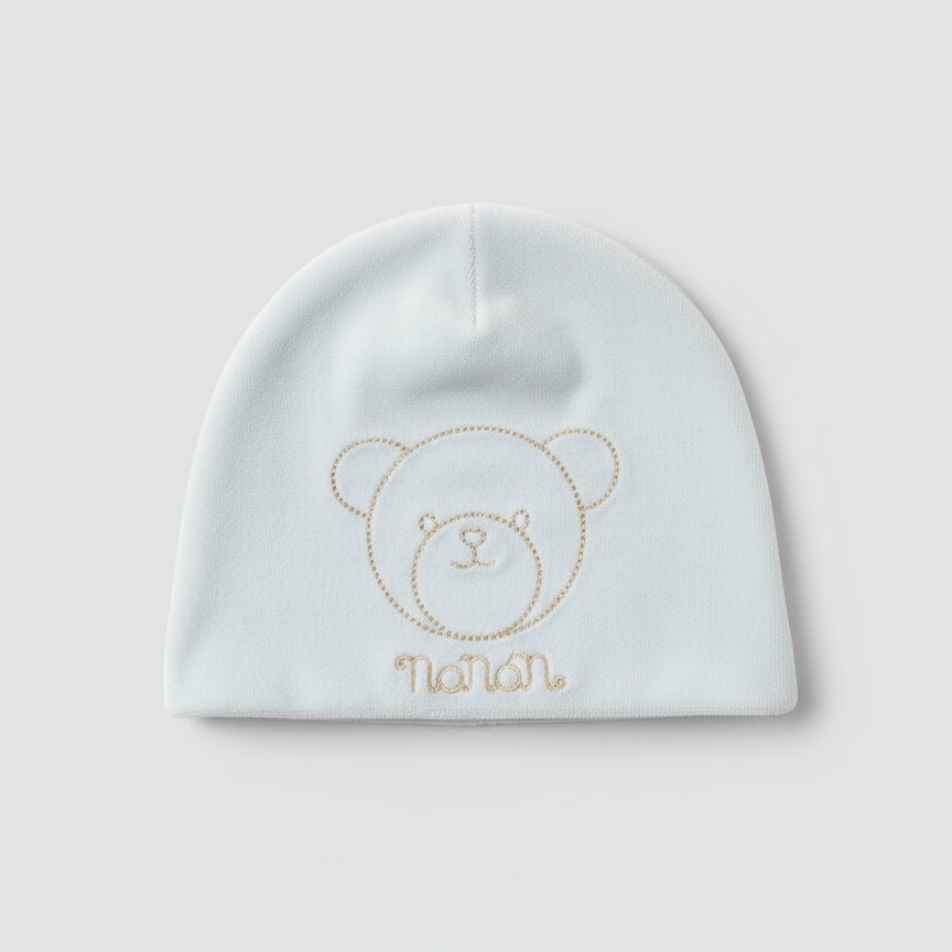 Set cappellino e bavaglino Nanan Azzurro - Be Brave Boutique