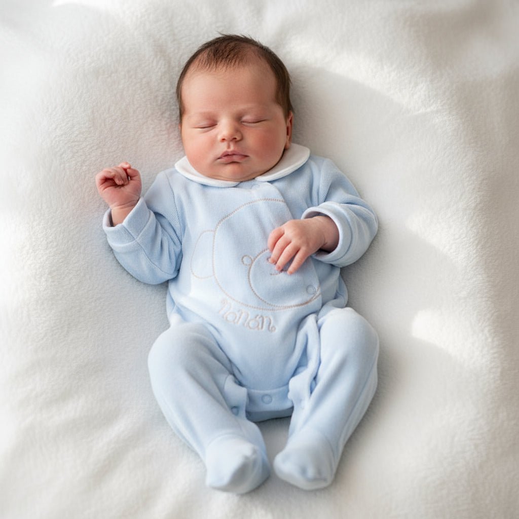 Tutina aperta davanti c/orsetto azzurro