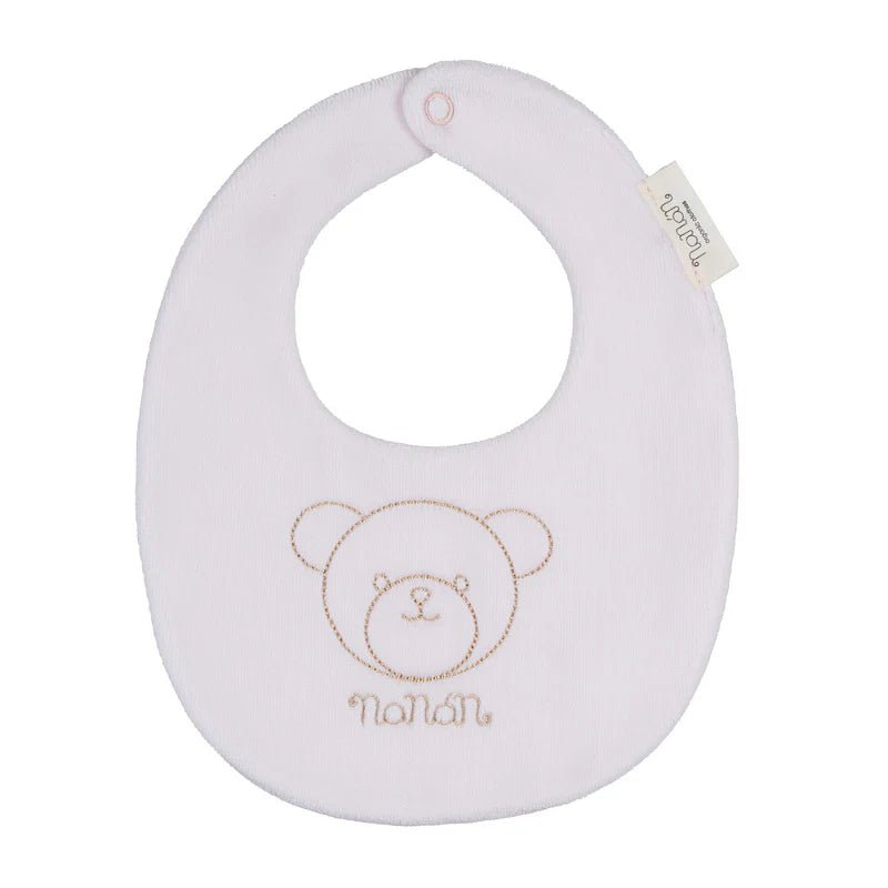 Set cappellino e bavaglino Nanan Rosa delicato - Be Brave Boutique