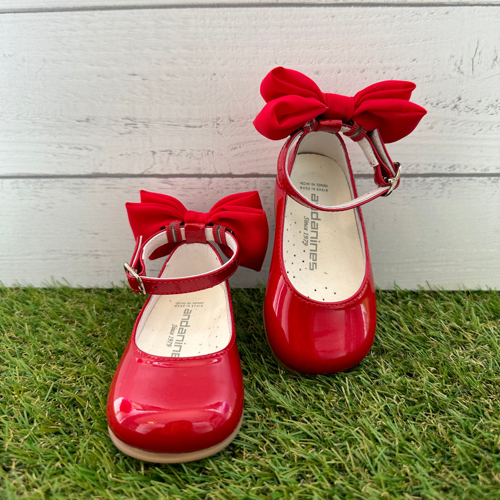 ANDANINES Ballerine eleganti con fiocco Rosso e plantare anatomico - Be Brave Boutique