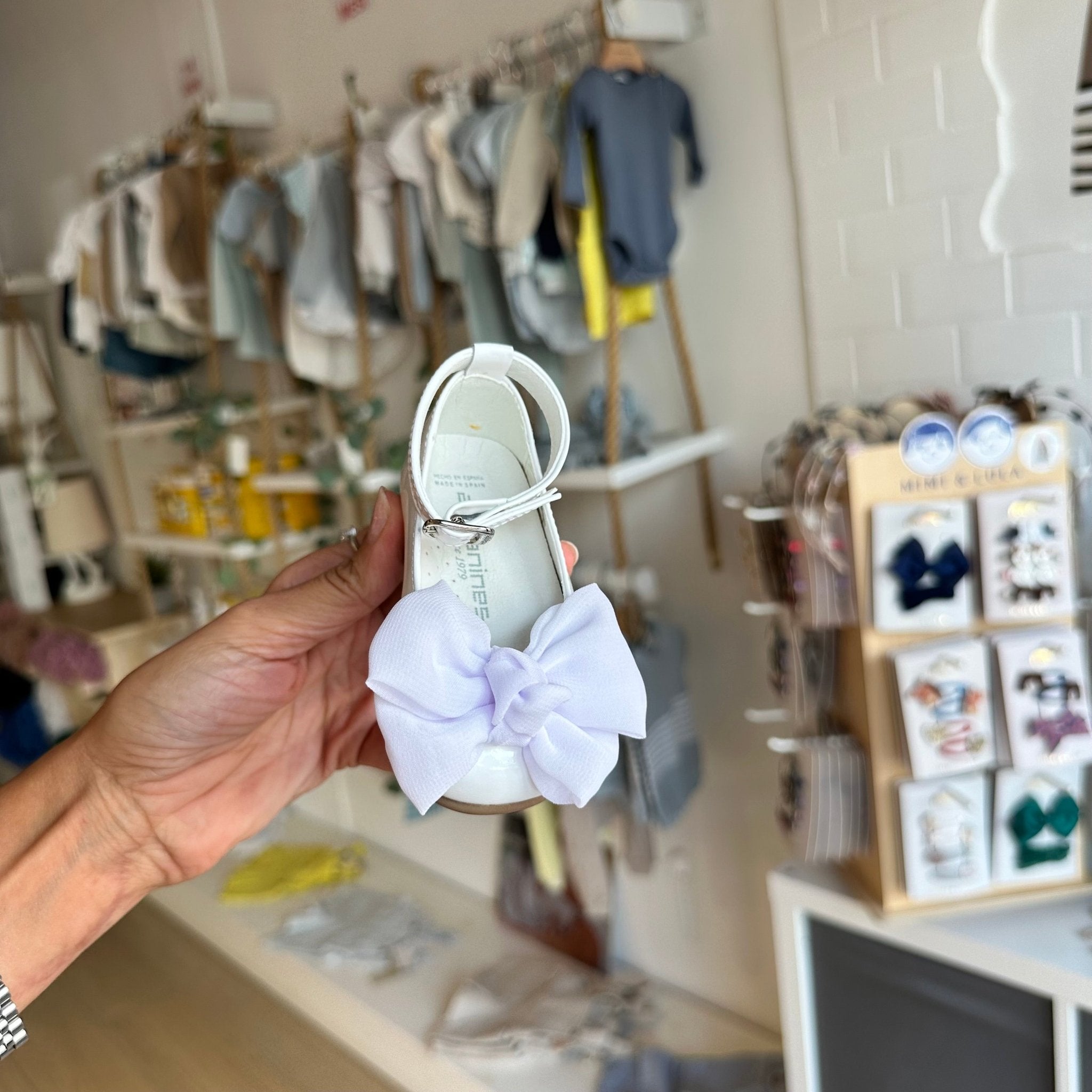 ANDANINES Ballerine Bianco eleganti con fiocco e plantare anatomico - Be Brave Boutique