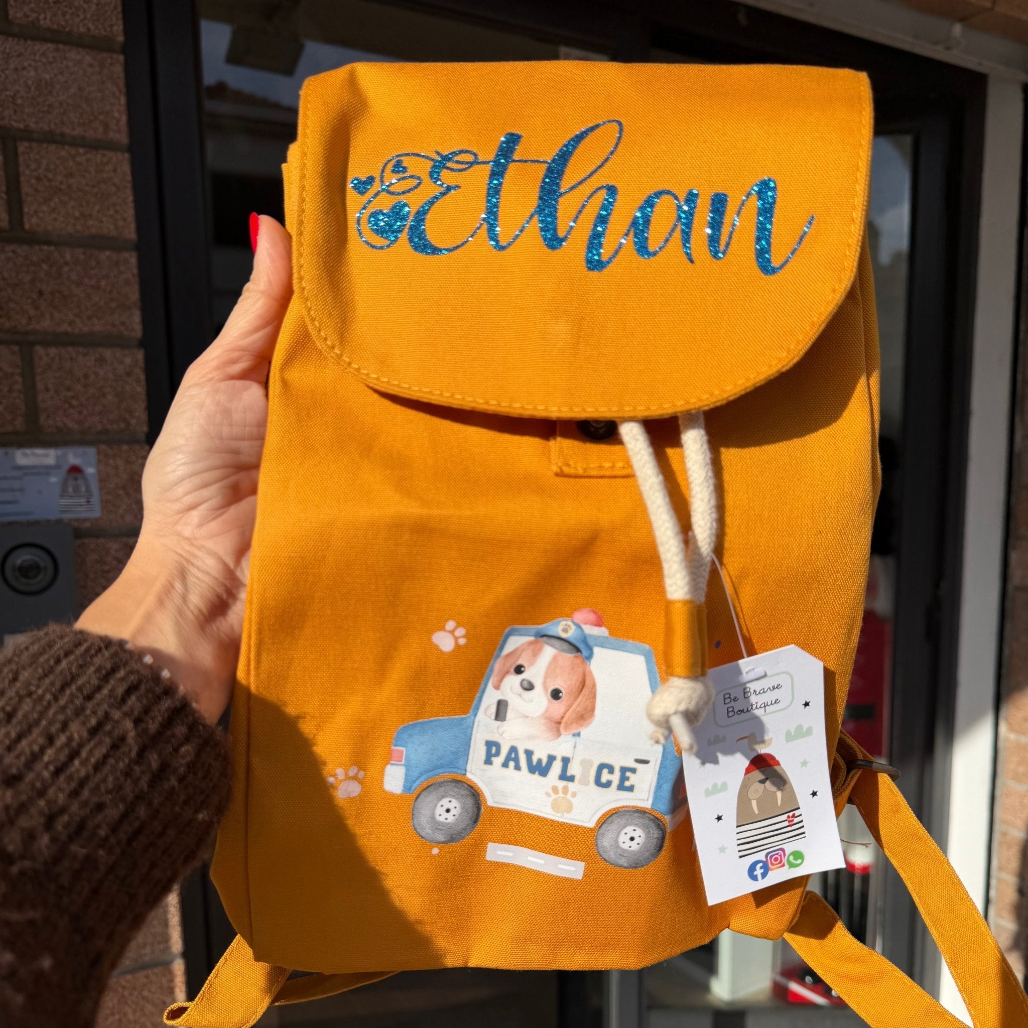 Zaino Asilo Bambino Personalizzato – Mini Zainetto con Nome  Cagnolino Pawlice