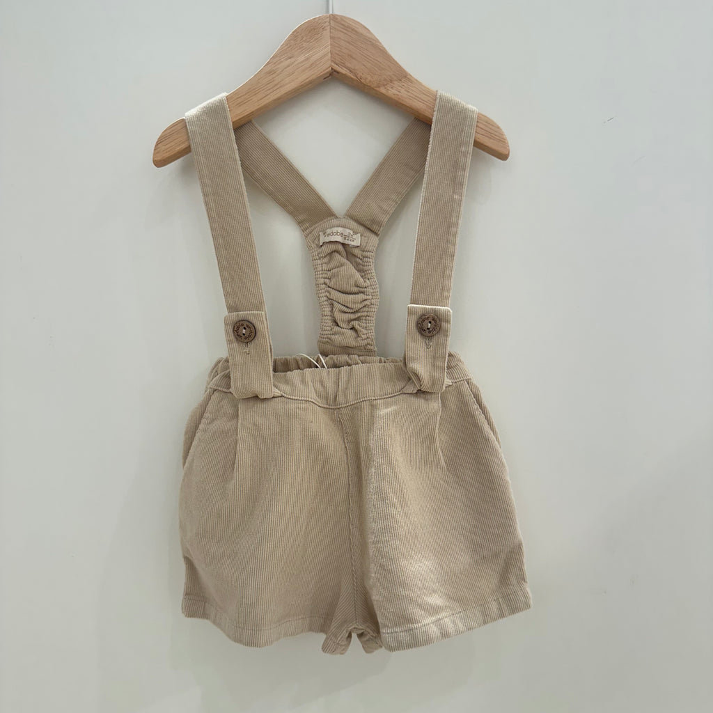 Salopette beige in velluto per bambini - Be Brave Boutique