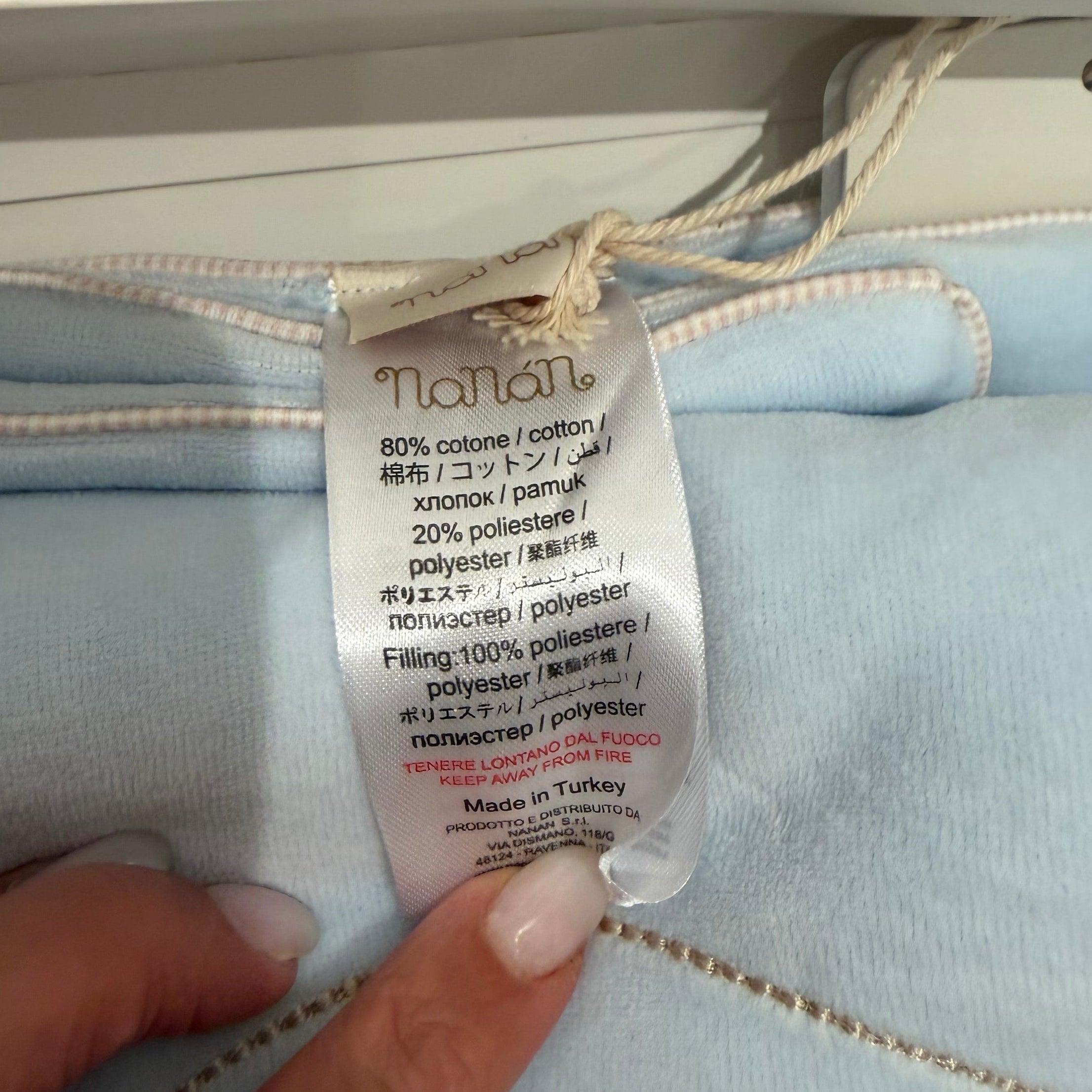 Copertina invernale Azzurra Nanan con ricamo Orsetto