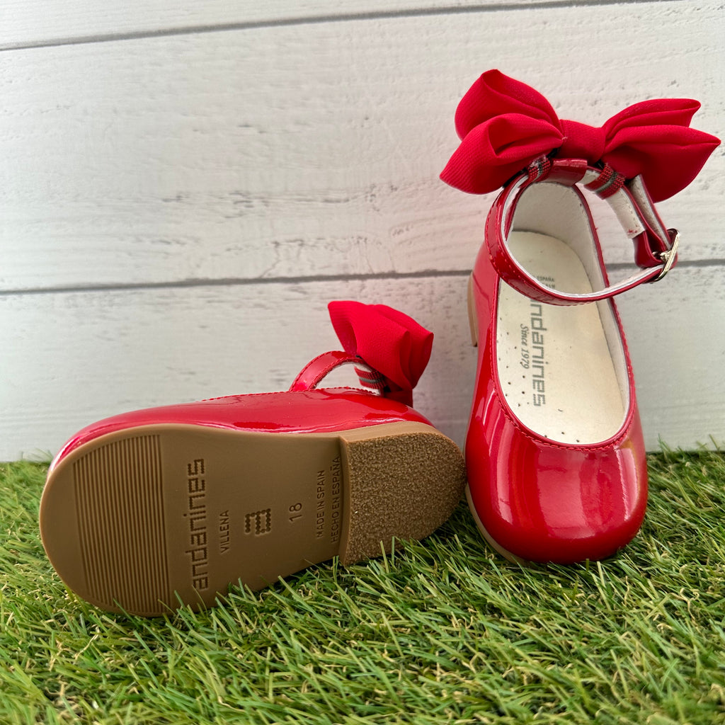 ANDANINES Ballerine eleganti con fiocco Rosso e plantare anatomico - Be Brave Boutique