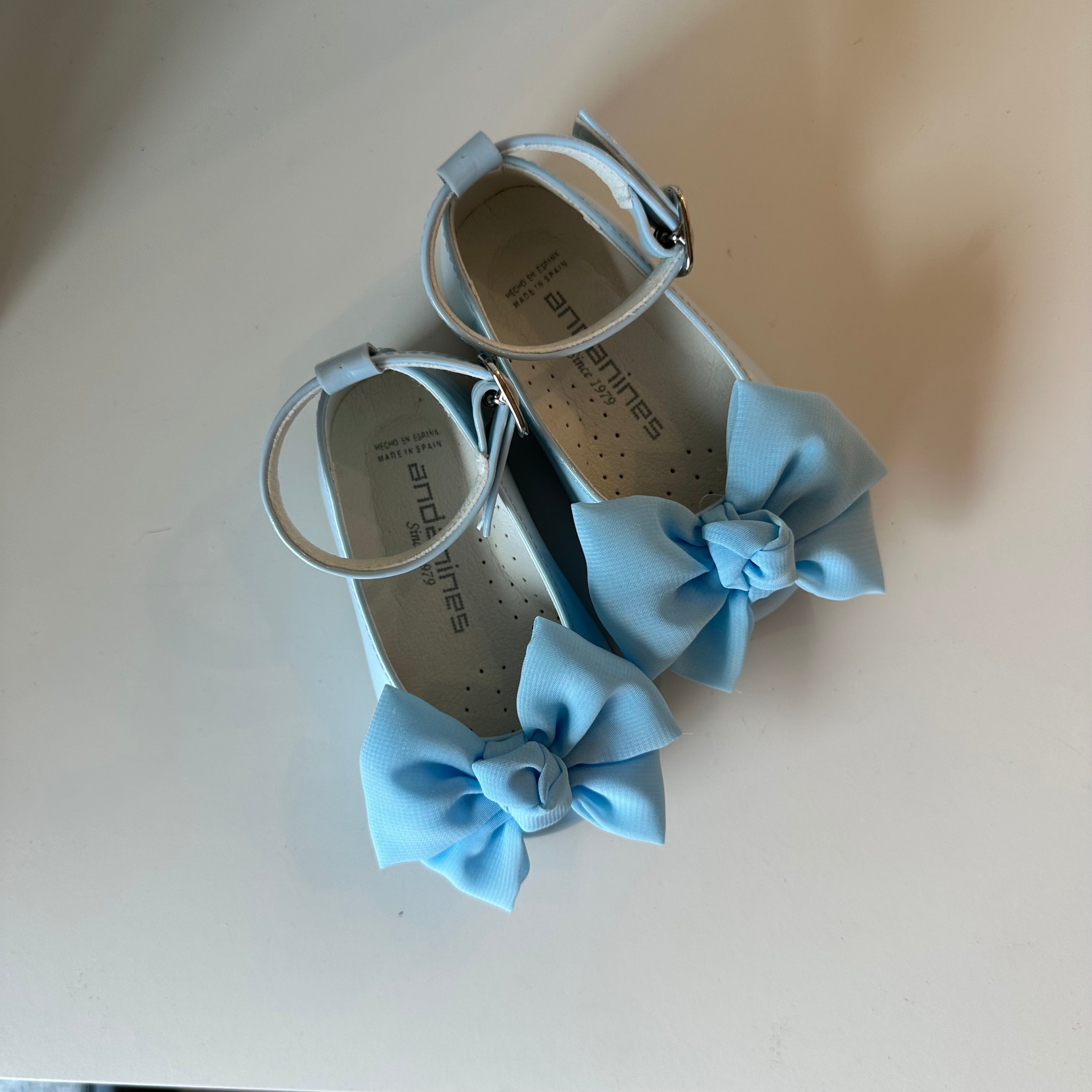 ANDANINES Ballerine Eleganti con fiocco davanti  Azzurre e plantare anatomico - Be Brave Boutique