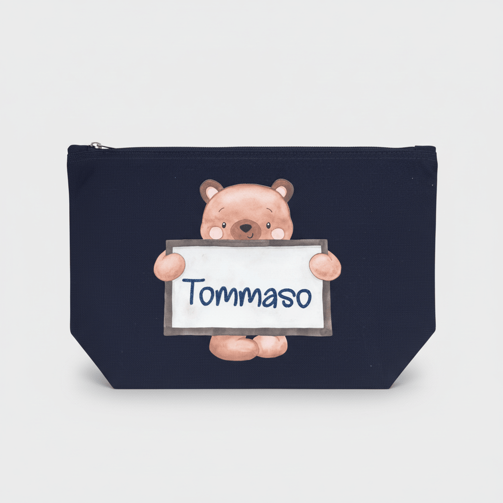 Pochette Neonato Personalizzata con Nome – Beauty Bambino  Orsetto Lavagna