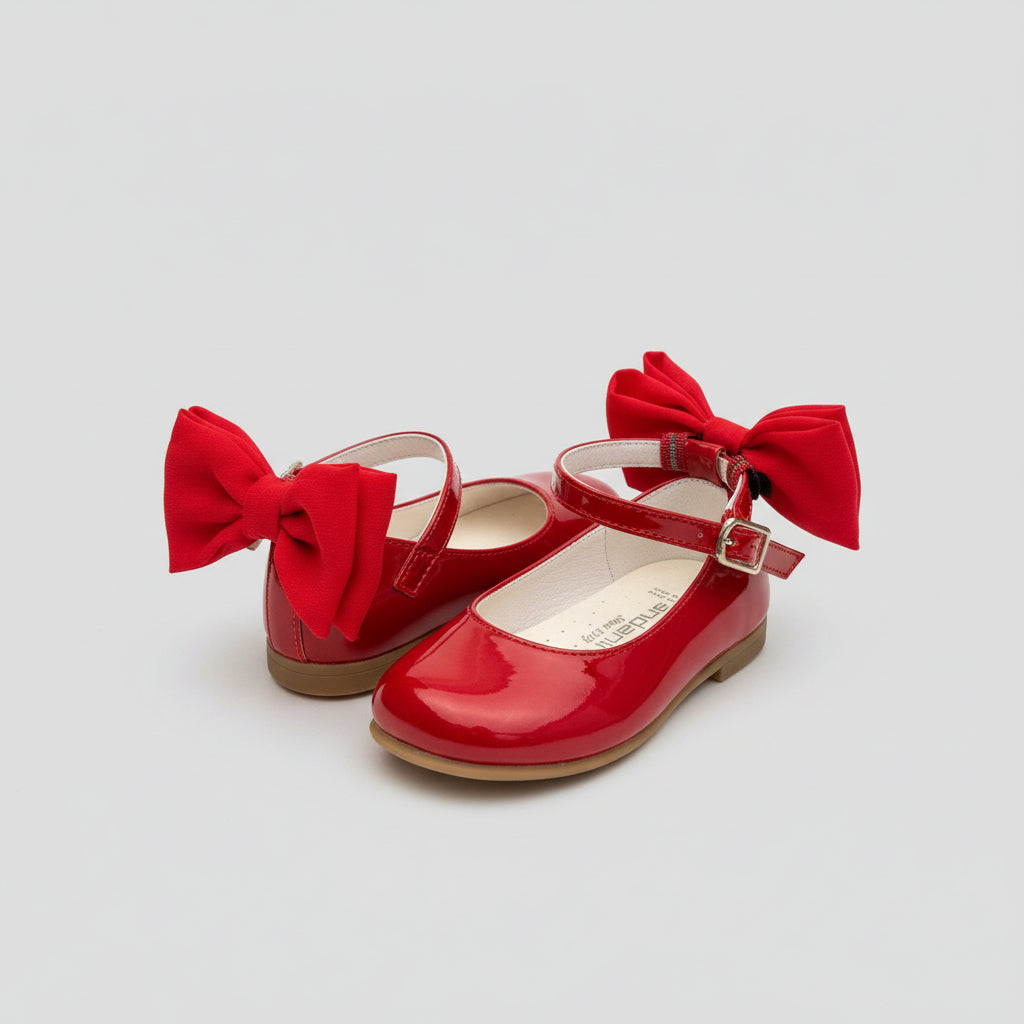 ANDANINES Ballerine eleganti con fiocco Rosso e plantare anatomico - Be Brave Boutique