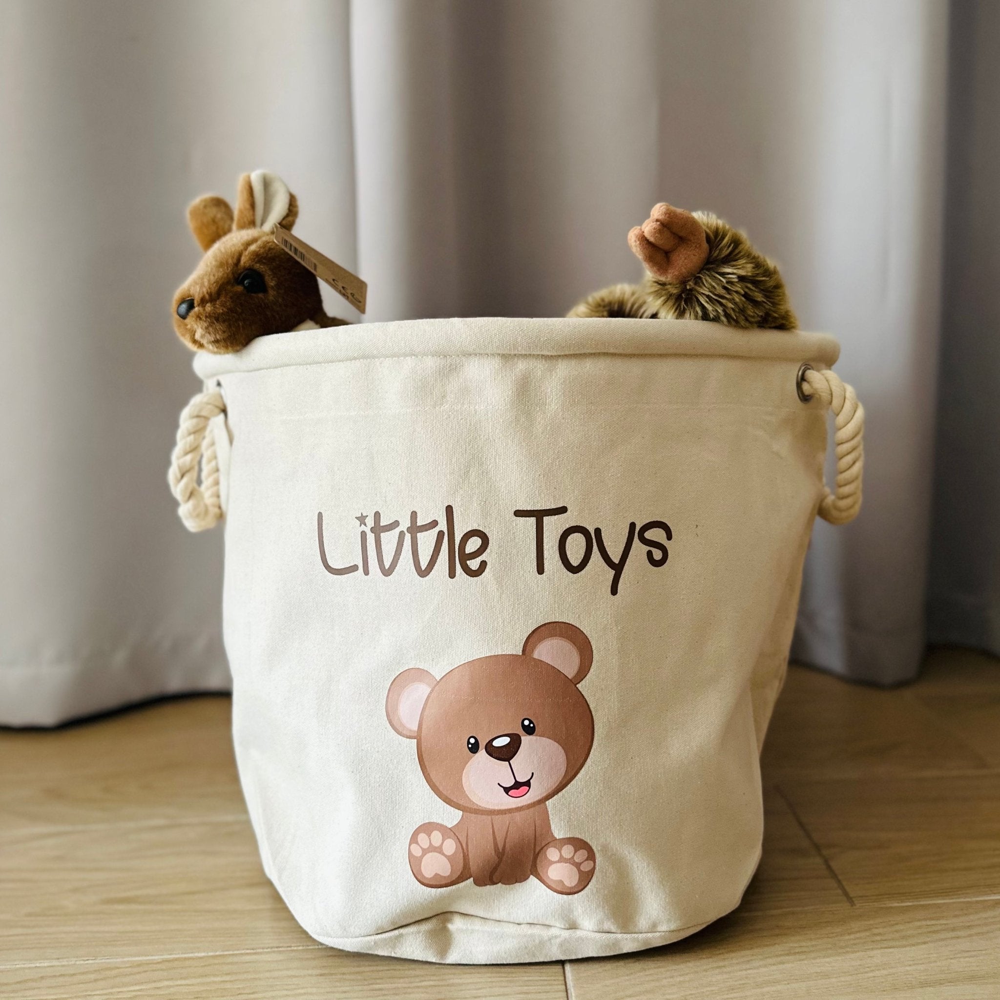Cesta Porta giochi personalizzabile Orsetto - Be Brave Boutique