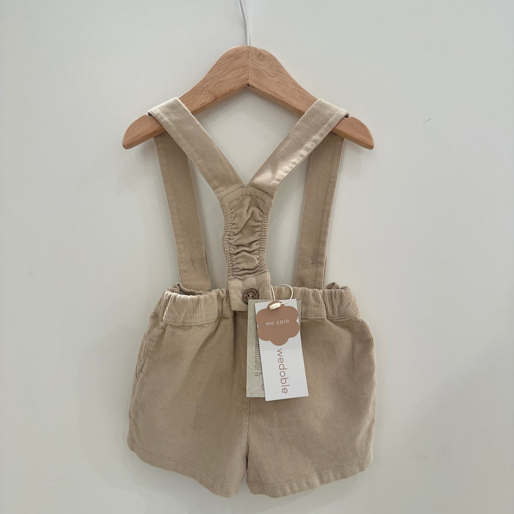 Salopette beige in velluto per bambini - Be Brave Boutique