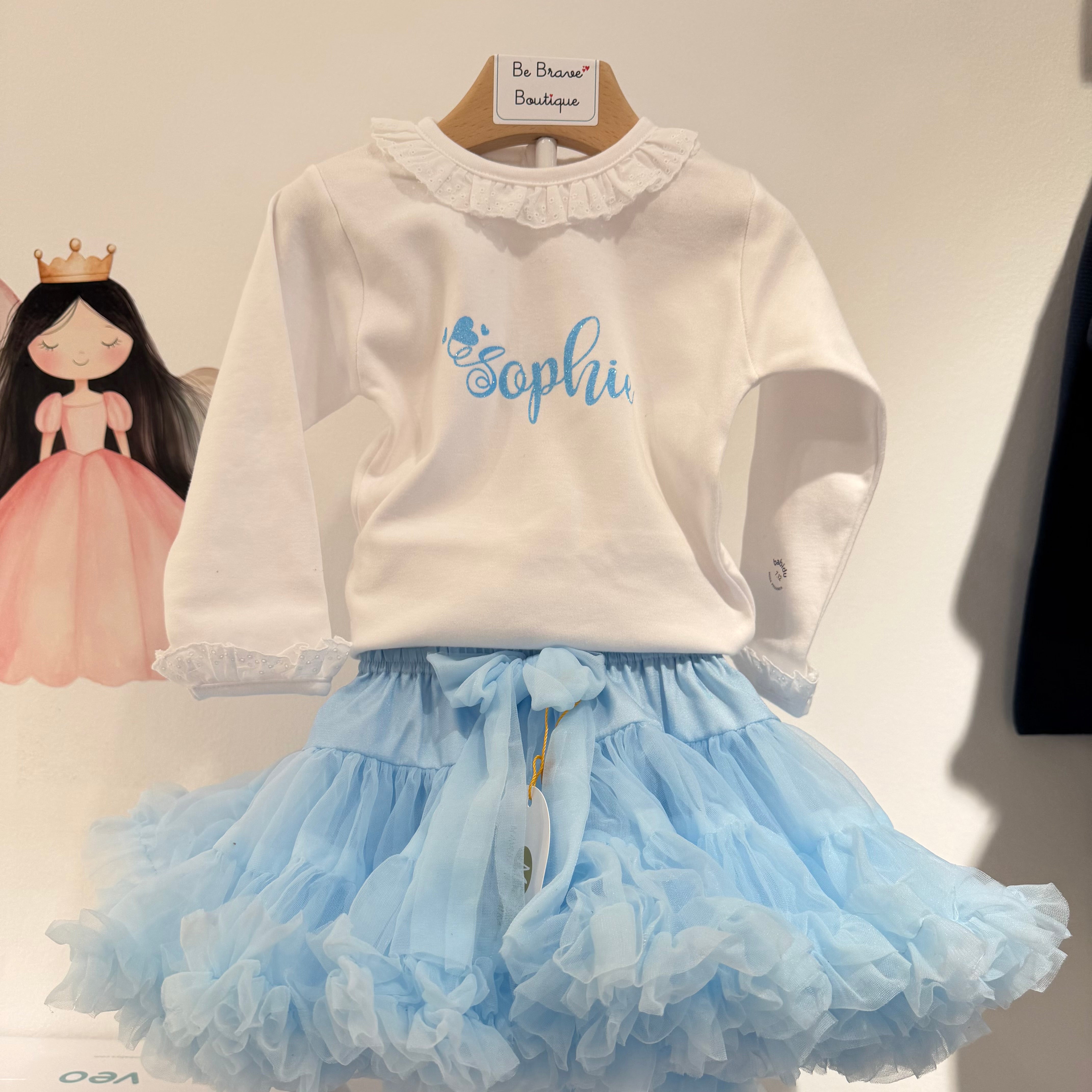 Gonna Ampia in Tulle Baby Blue