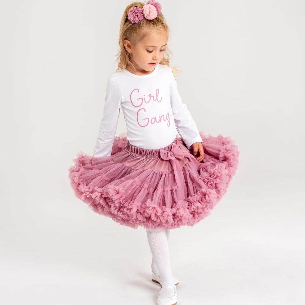 Gonna Ampia in Tulle Dusty Pink - Be Brave Boutique