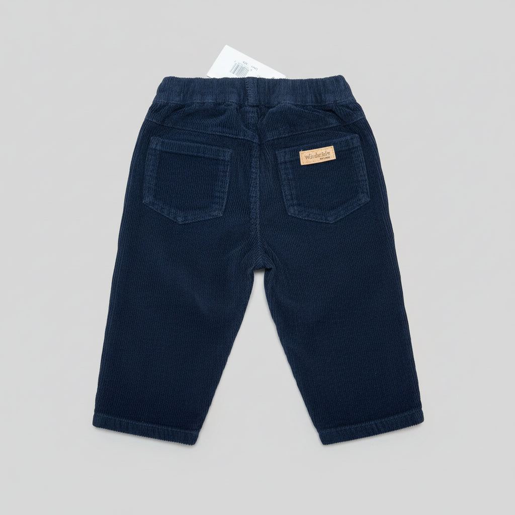 Pantalone a costine in velluto blu Senza Tasche - Be Brave Boutique