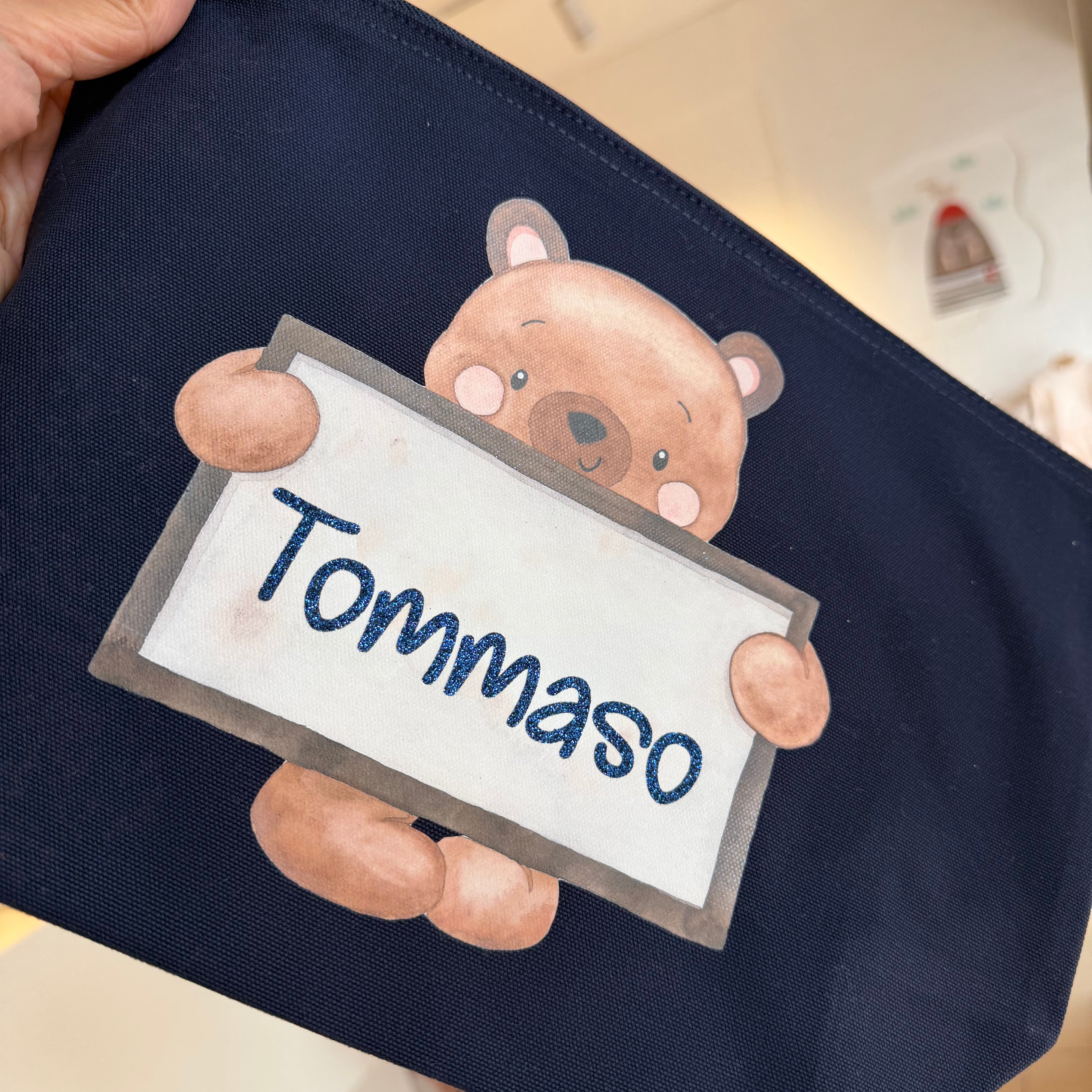 Pochette Neonato Personalizzata con Nome – Beauty Bambino  Orsetto Lavagna
