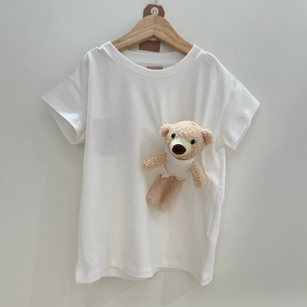 Maglietta in morbido cotone con Orsetto in tasca - Be Brave Boutique