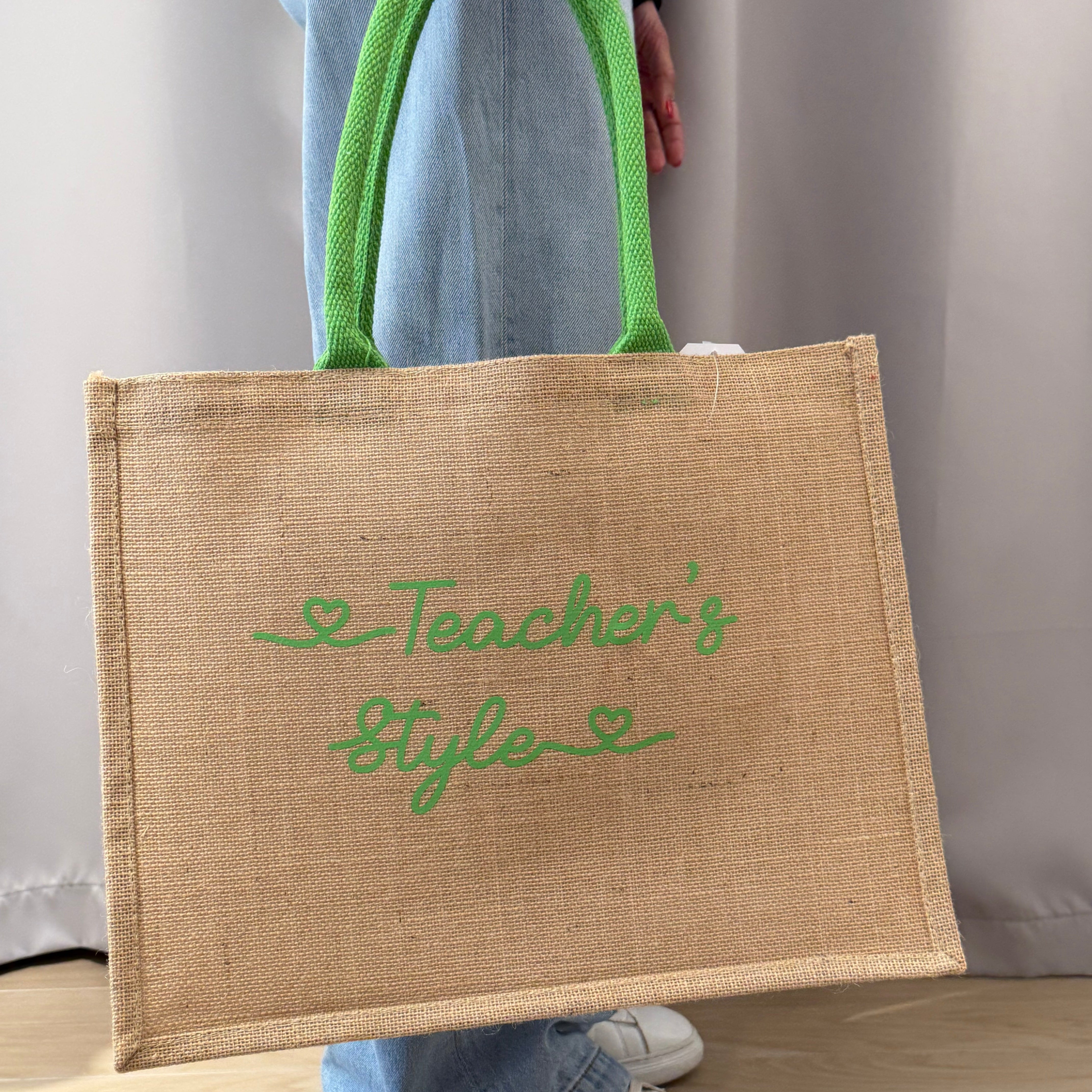 Borsa Maestra Personalizzata in Juta – Idea Regalo Fine Anno Insegnanti