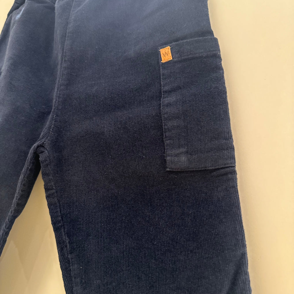 Pantalone a costine in velluto blu - Be Brave Boutique