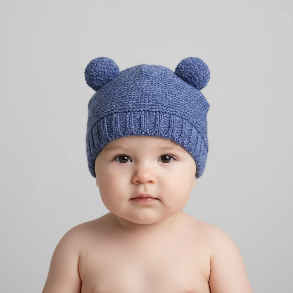 Cappello in lana e cachemire con 2 pon pon - Be Brave Boutique