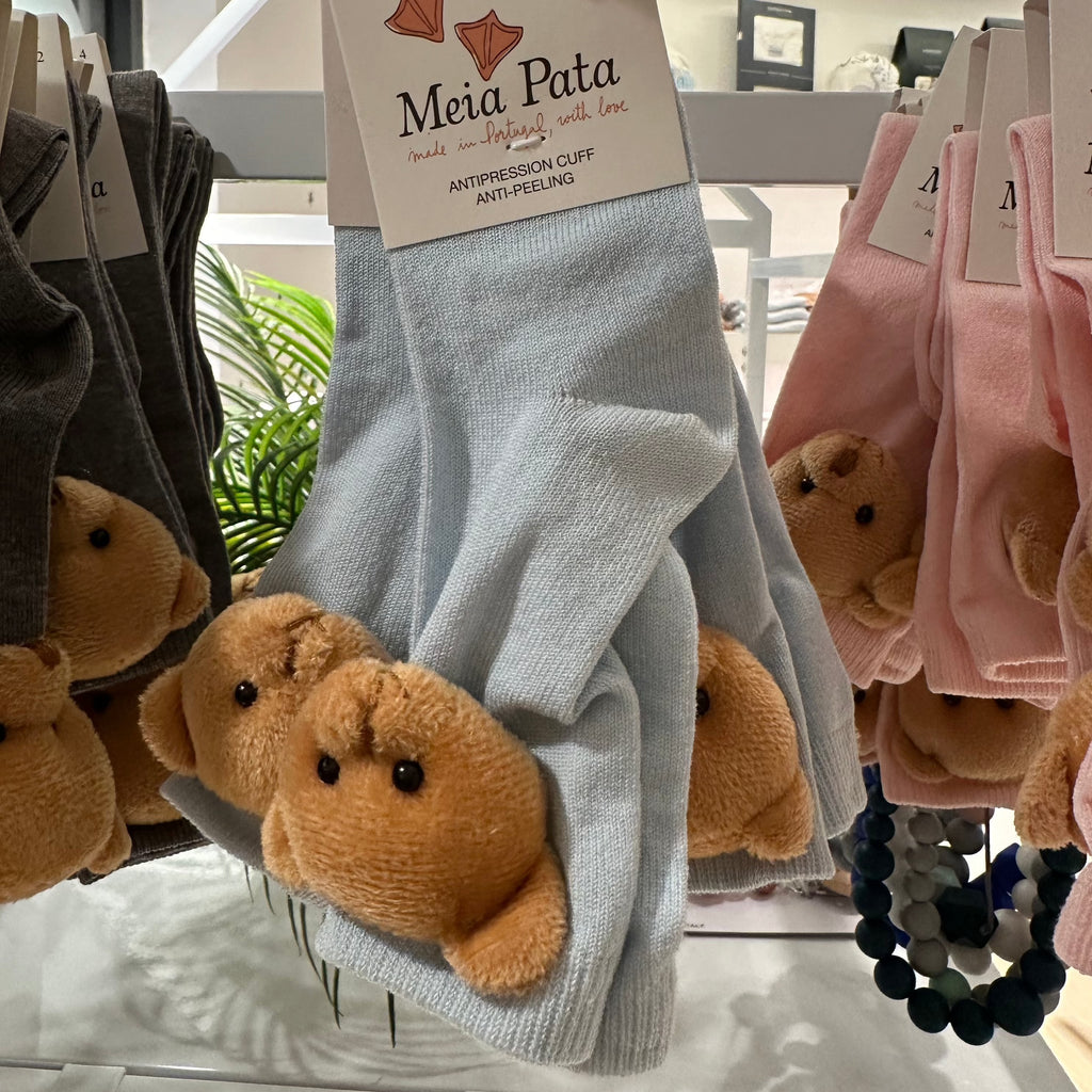 Calze bambini in cotone con orsetto Meia Pata - Be Brave Boutique