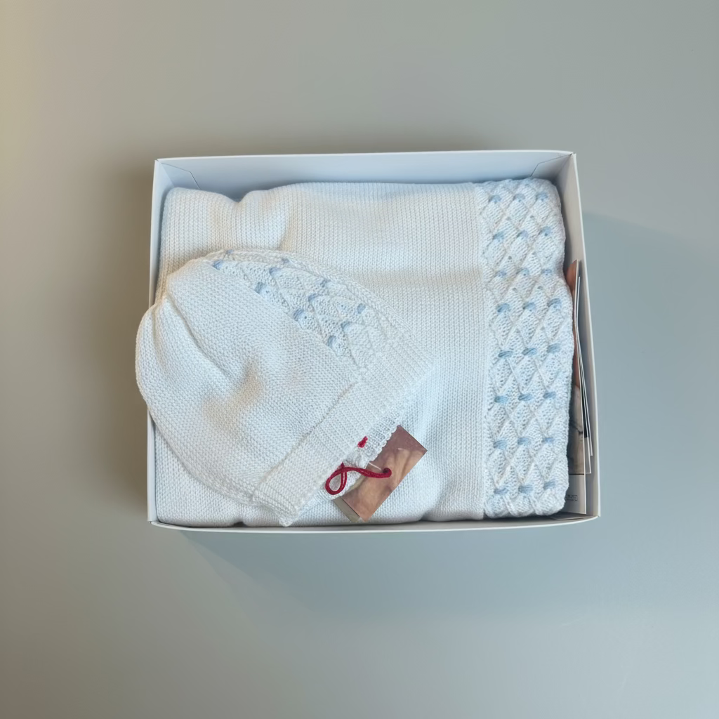 Coperta e cappello uscita clinica cotone Bimbo - Be Brave Boutique